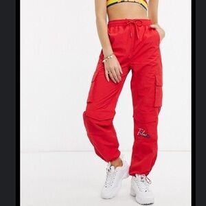 Fila Women's Red Jogger Track Pants